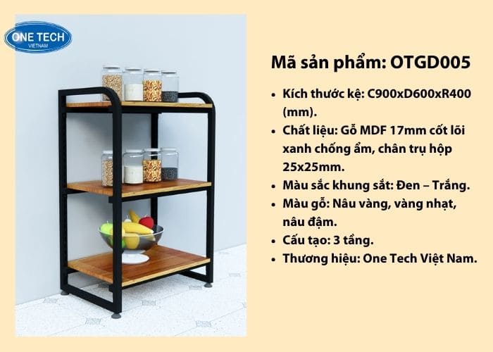 Kệ đựng gia vị 3 tầng