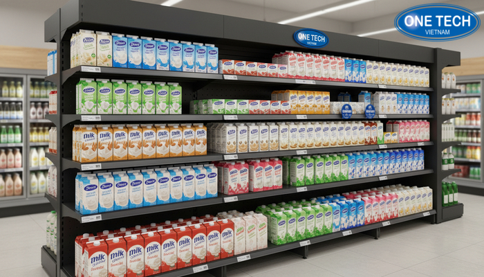 So sánh phân khúc giá kệ trưng bày sữa Biểu đồ so sánh phân khúc giá kệ trưng bày sữa theo chất liệu sắt gỗ nhựa