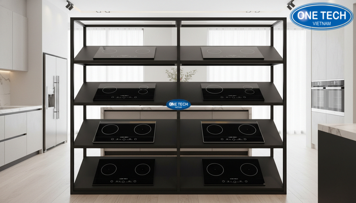 Mẫu kệ trưng bày bếp từ hiện đại Bộ sưu tập kệ trưng bày bếp từ phong cách hiện đại