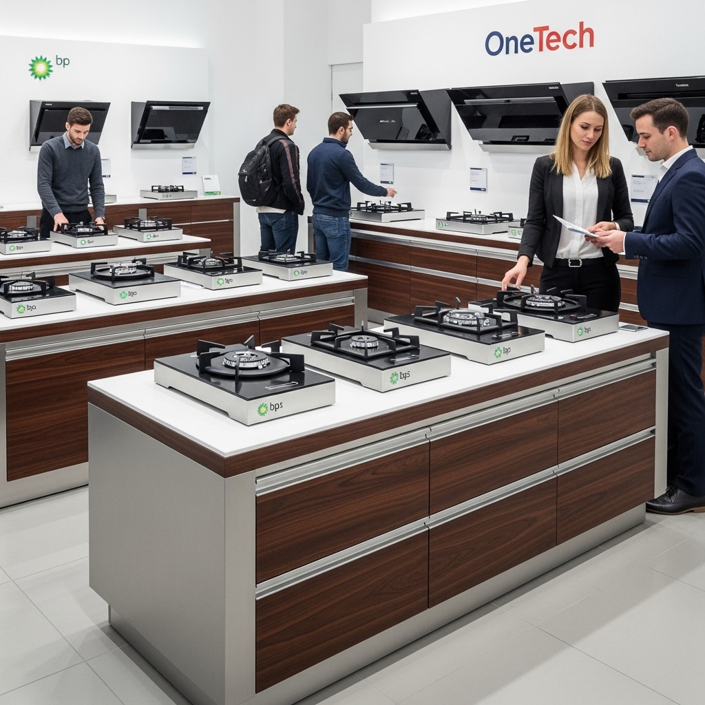 Dịch vụ thiết kế & thi công kệ trưng bày bếp gas chuyên nghiệp từ OneTech Dịch vụ thiết kế & thi công kệ trưng bày bếp gas chuyên nghiệp từ OneTech