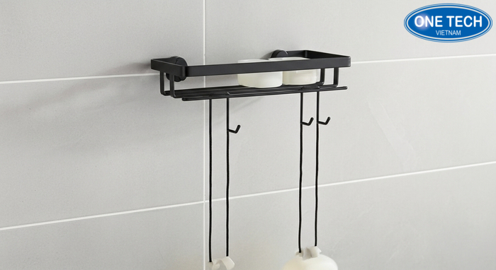 Hướng dẫn lắp đặt kệ dán tường treo dầu gội dây đúng kỹ thuật