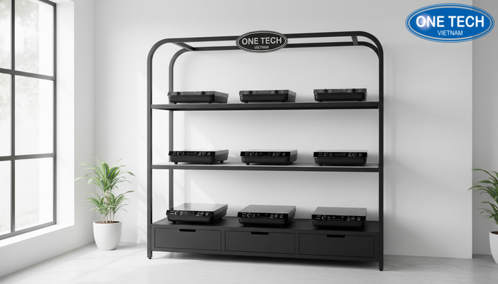 Kệ bếp từ đa năng Kệ bếp từ đa tầng có ngăn kéo để phụ kiện