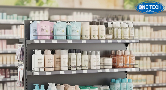 Kệ đa năng trưng bày dầu gội dây và chai lọ sữa tắm nước rửa