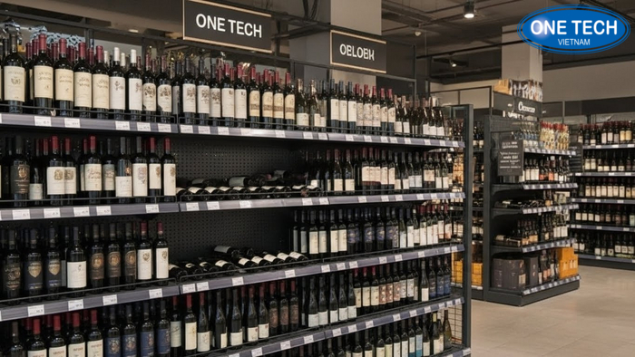 Trưng bày rượu theo mức giá Trưng bày rượu theo phân khúc giá giúp khách dễ chọn