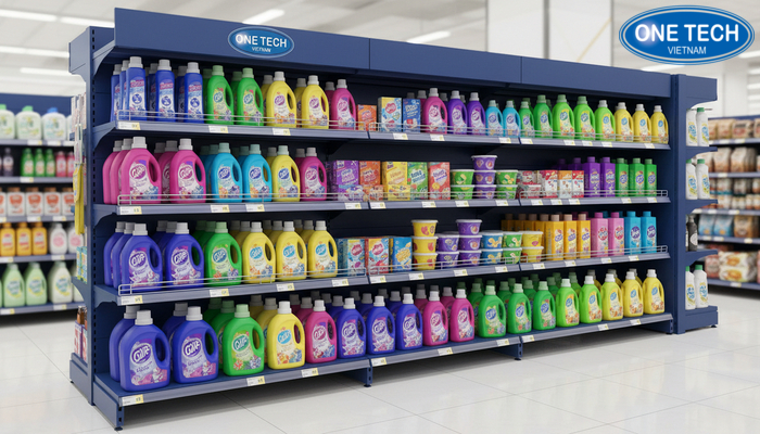 Kích thước kệ trưng bày nước giặt Bản vẽ kích thước tham khảo cho kệ trưng bày nước giặt theo mô hình cửa hàng