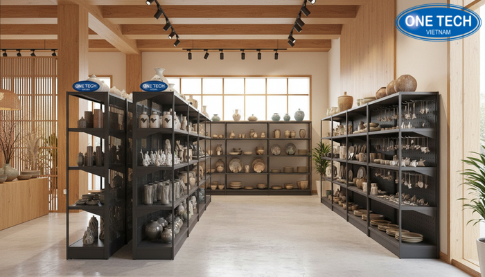 So sánh kệ trưng bày gốm sứ tại Bắc Ninh Bảng so sánh 4 loại kệ trưng bày gốm sứ phổ biến tại Bắc Ninh