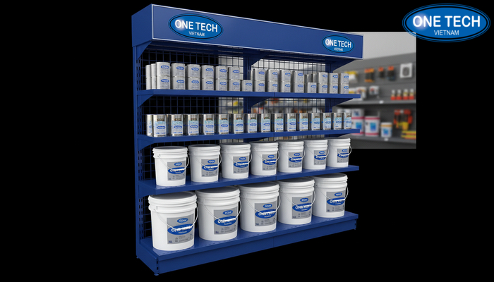 Bảng so sánh vật liệu kệ trưng bày sơn nước và tải trọng tham khảo