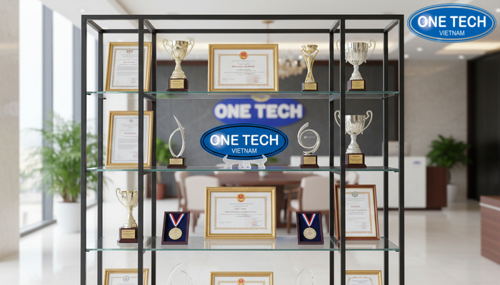 Tổng quan kệ trưng bày bằng khen đa chất liệu trong không gian văn phòng