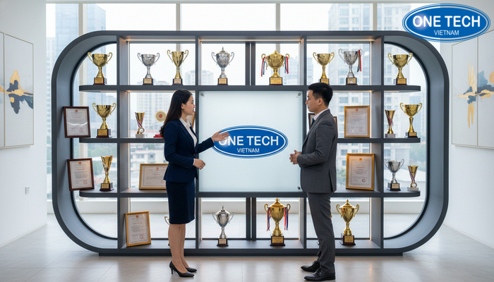 Đội ngũ tư vấn và thi công kệ trưng bày bằng khen tại Bắc Ninh