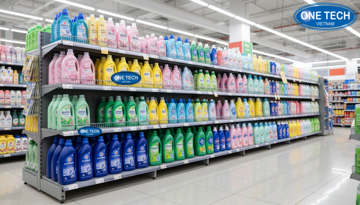Vệ sinh kệ trưng bày nước giặt Quy trình vệ sinh kệ trưng bày nước giặt để kệ luôn sạch và bền