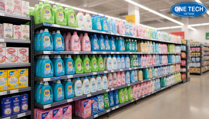 Mẫu kệ trưng bày nước giặt được ưa chuộng Tổng hợp các mẫu kệ trưng bày nước giặt phổ biến tại Bắc Ninh