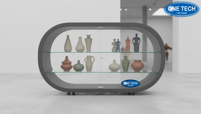 Tủ trưng bày mini gốm sứ Tủ trưng bày mini cho gốm sứ trong không gian nhỏ