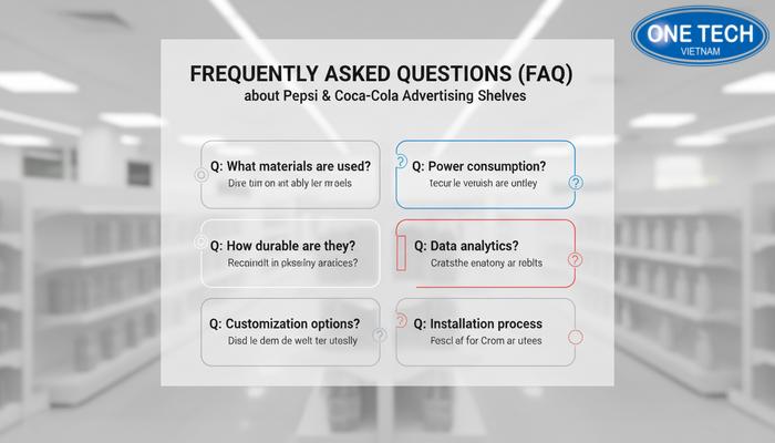 FAQ kệ quảng cáo pepsi, coca Bảng tổng hợp câu hỏi thường gặp về kệ quảng cáo Pepsi Coca