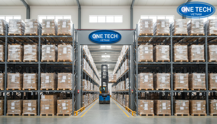 Hình ảnh dự án kệ double deep trong kho hàng tại Bắc Ninh