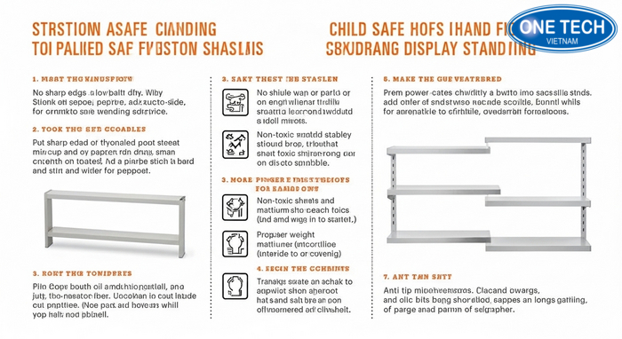 Infographic tiêu chuẩn an toàn quan trọng cho kệ trưng bày đồ chơi trẻ em