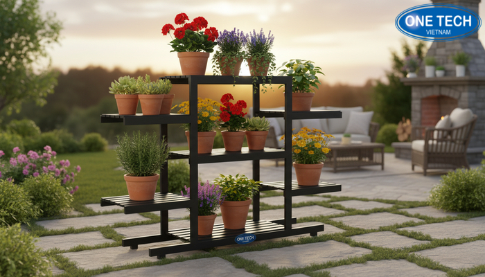 Kệ cây cảnh ngoài trời bền bỉ cho sân vườn và hiên nhà