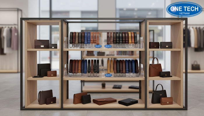 Kệ trưng bày thắt lưng đa năng tiêu chuẩn OneTech thiết kế nhiều ngăn dễ phân loại
