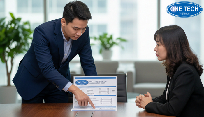 Mẫu phiếu thông số cấu hình kệ pallet để báo giá nhanh và đúng