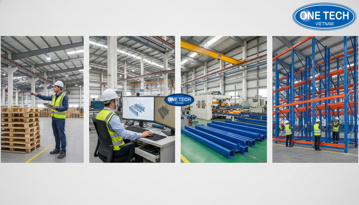 Quy trình khảo sát, thiết kế, sản xuất và lắp đặt kệ pallet