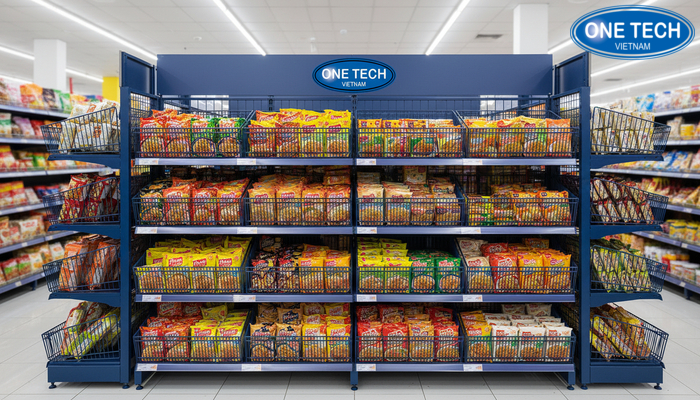 Quy trình lắp đặt kệ rổ mì đúng kỹ thuật, đảm bảo chắc chắn