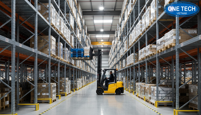 Thiết bị hỗ trợ vận hành và kiểm soát an toàn khi sử dụng kệ double deep