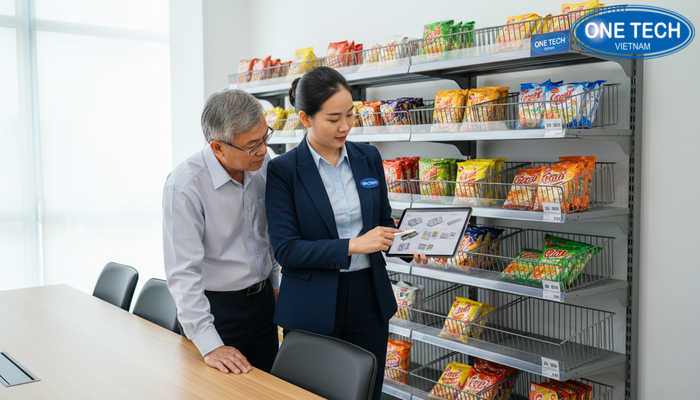 Tư vấn cấu hình kệ rổ mì theo mặt bằng cửa hàng để tối ưu trưng bày