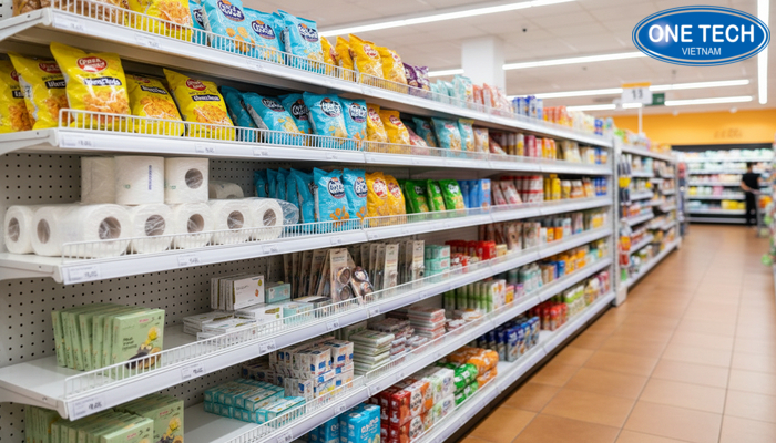 Kệ nhựa đa năng cho cửa hàng tạp hóa Kệ nhựa đa năng trưng bày hàng nhẹ trong cửa hàng tạp hóa