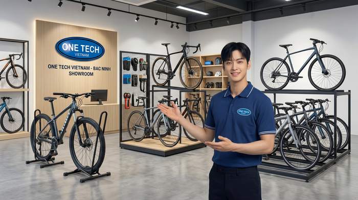 Hình ảnh kho và mẫu kệ trưng bày xe đạp tại Bắc Ninh