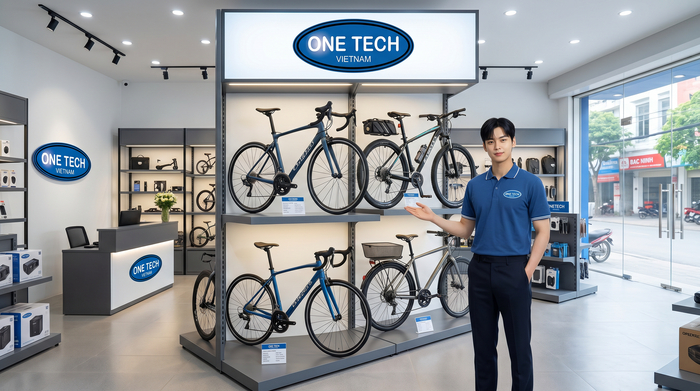 Showroom OneTech tại Bắc Ninh với các mẫu kệ trưng bày