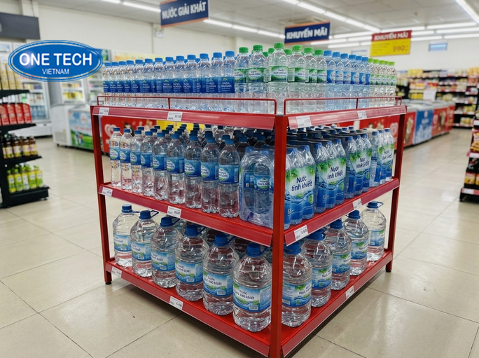 Tầm quan trọng của kệ trưng bày nước suối đối với cửa hàng tại Bắc Ninh