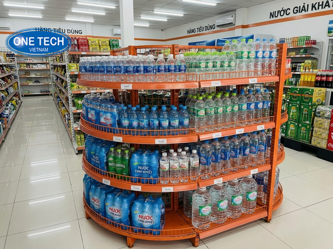 Tiêu chí lựa chọn kệ trưng bày nước suối phù hợp cho cửa hàng tại Bắc Ninh